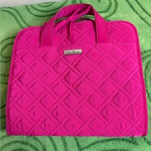 Vera Bradley Hanging Organizer in a quilted fuchsia pink color.
